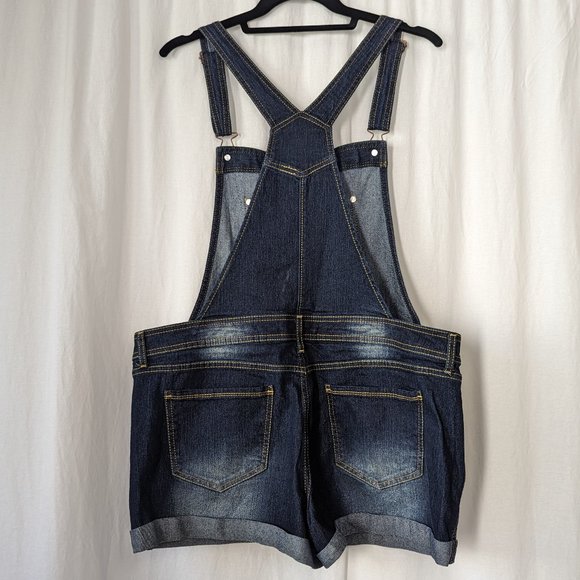 No Boundaries Denim Overalls Juniors Size Large - Picture 8 of 12